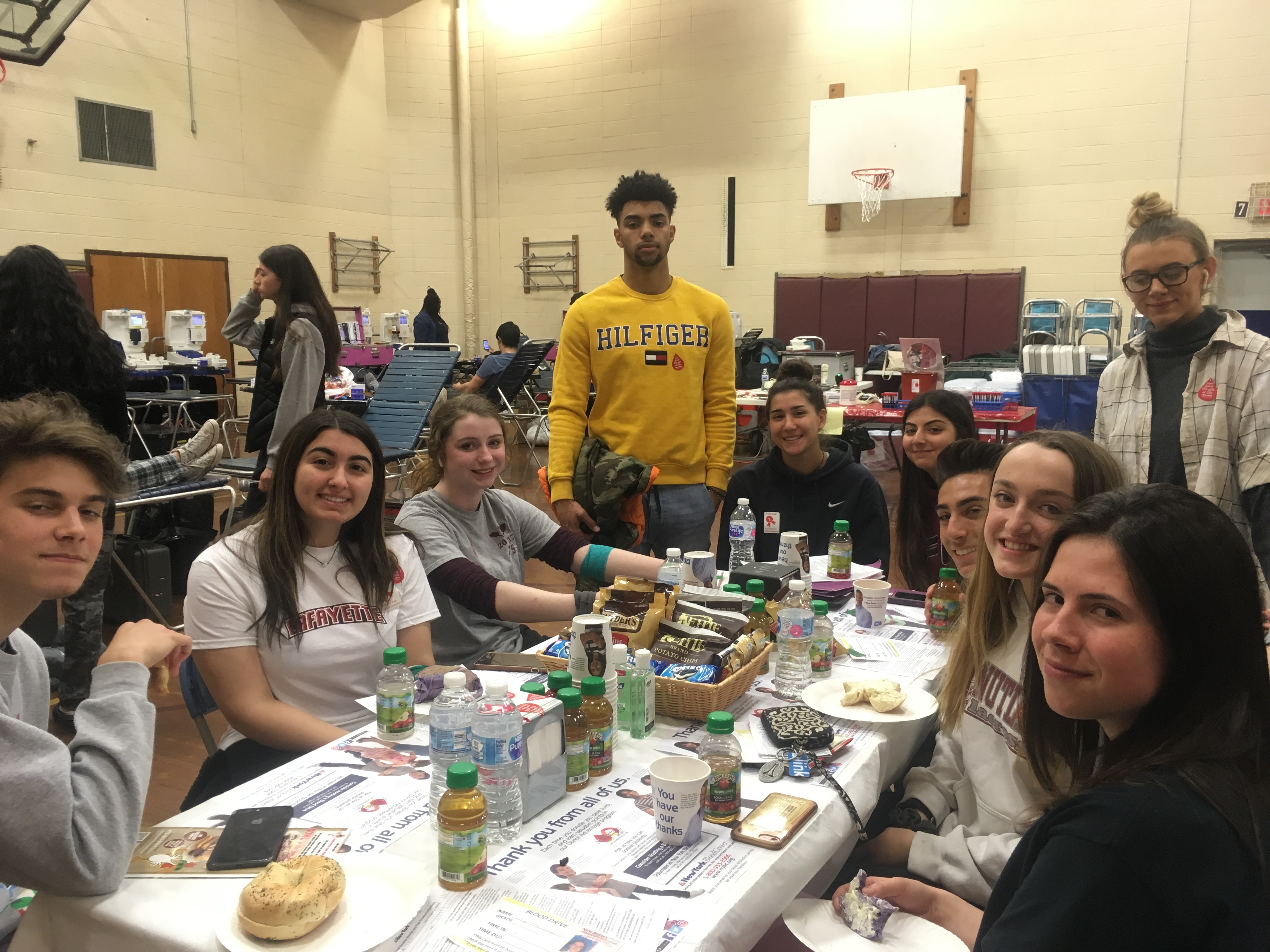 Students After Giving Blood 