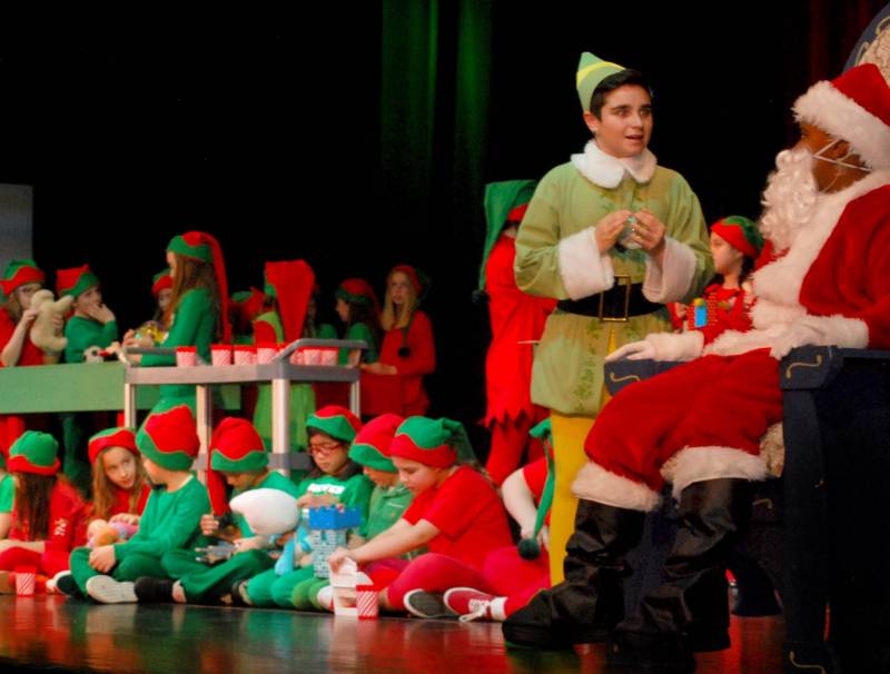 Armani Calvo in 8th grade in the play Elf Jr. 