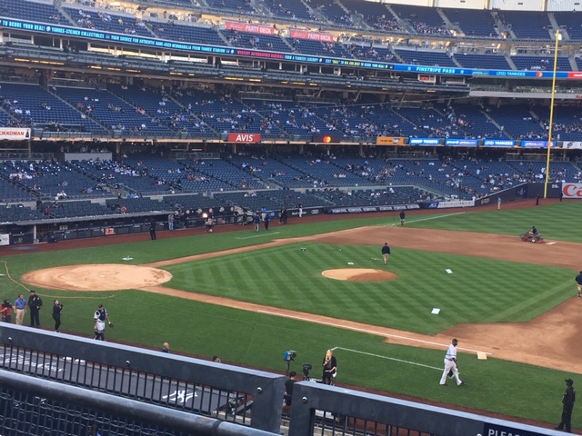 Yankees playing at Yankee Stadium