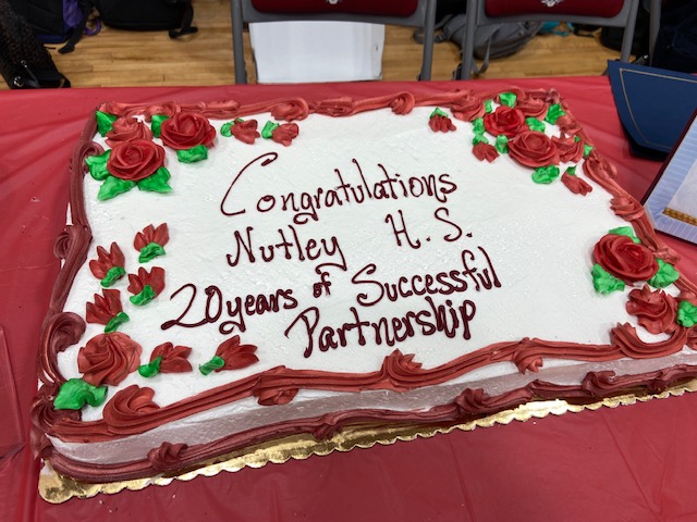 Celebratory cake for the 20 years of successful partnership