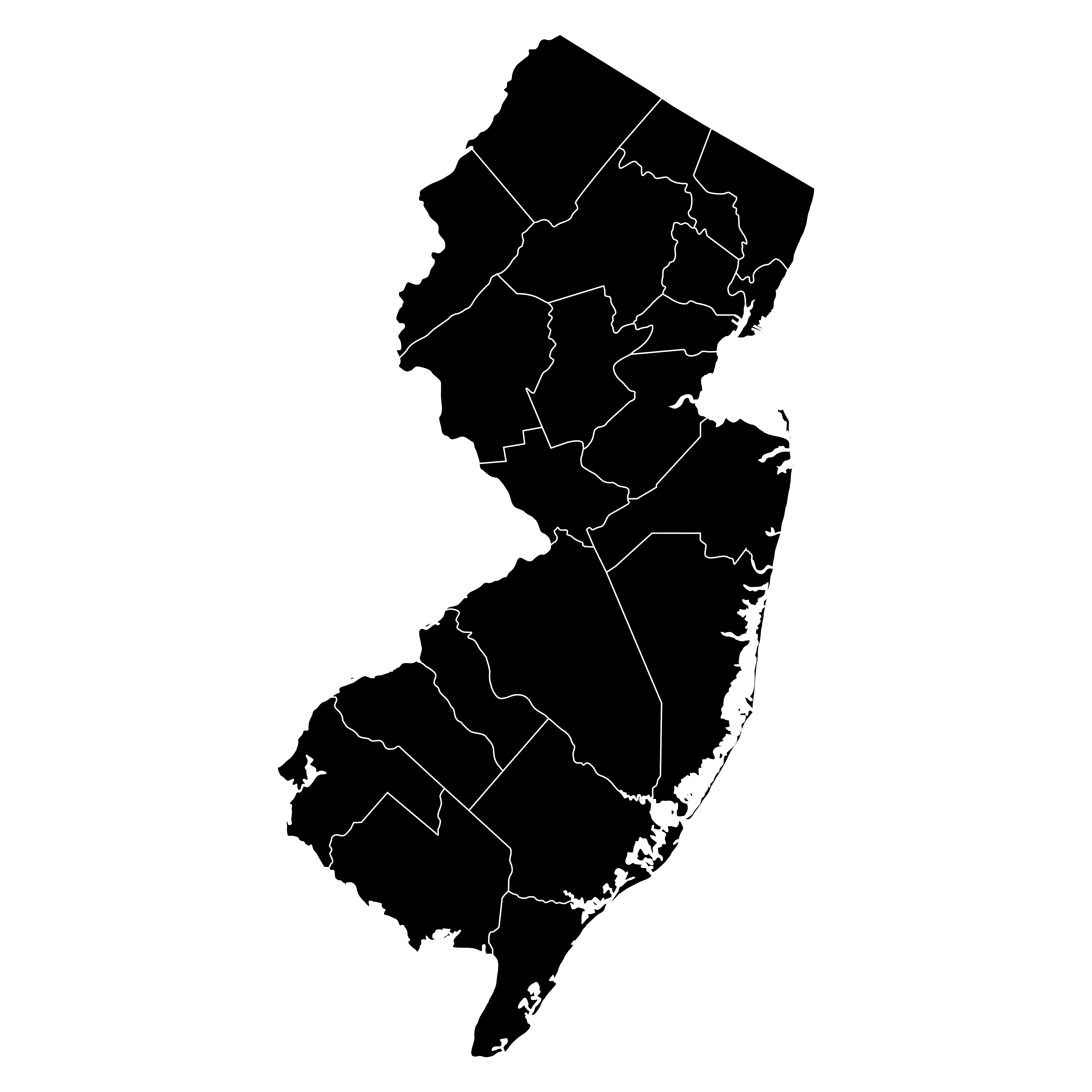 A map of New Jersey