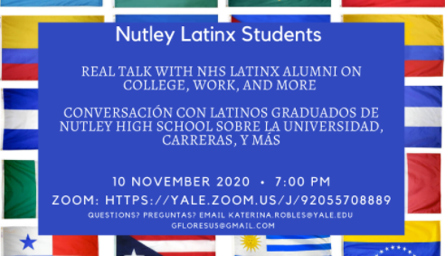 Photo of the title page for Latinx Nutley’s first virtual event