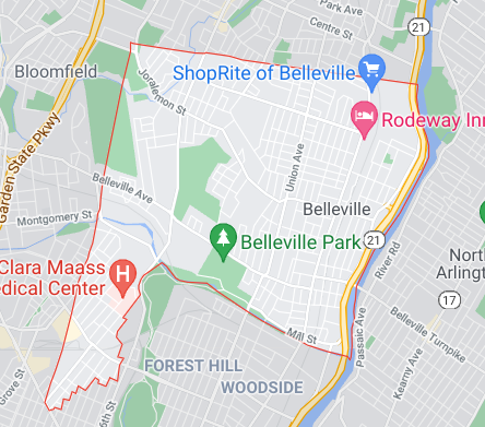 Map of Belleville