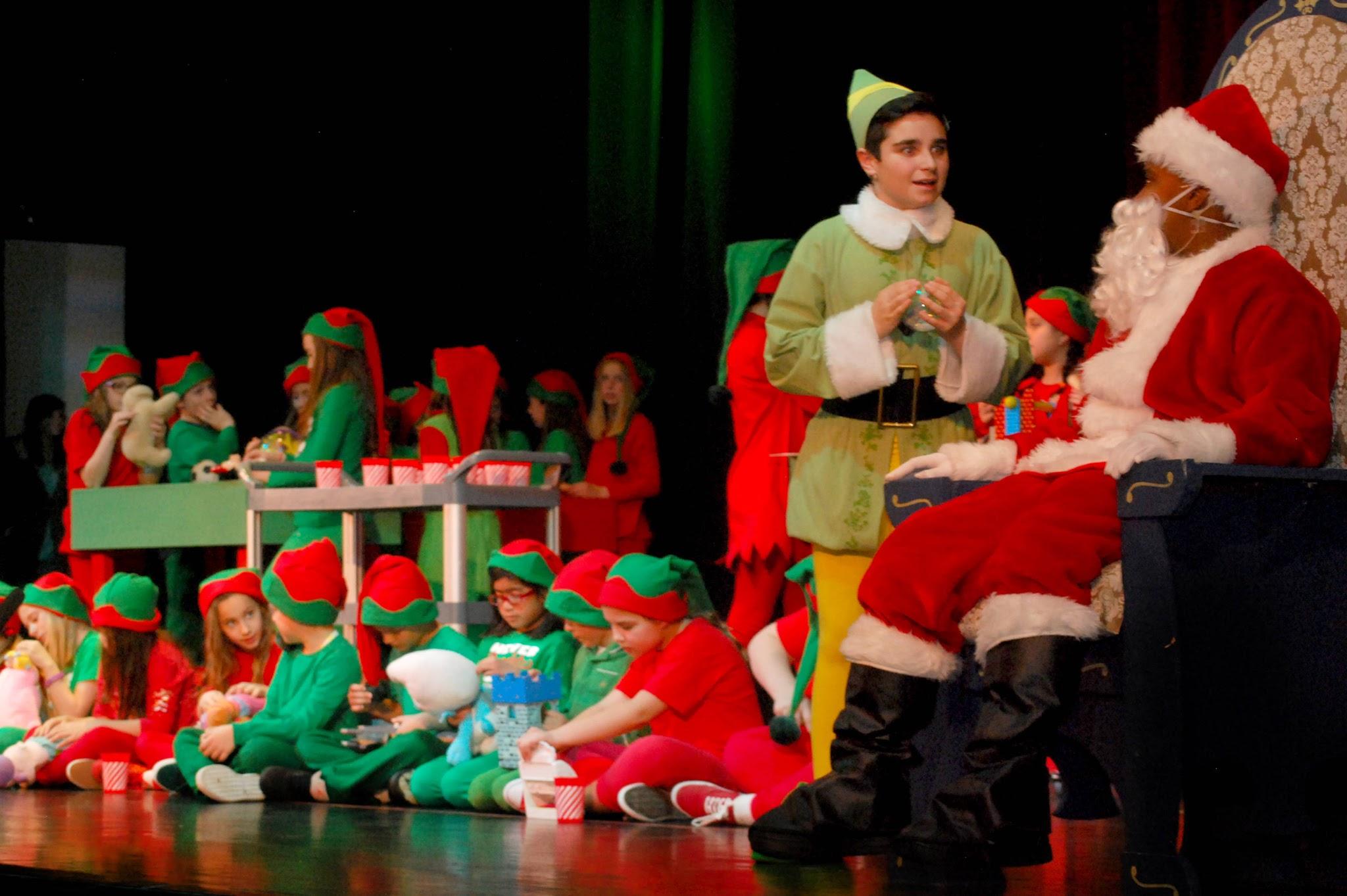 Armani Calvo in 8th grade in the play Elf Jr. 