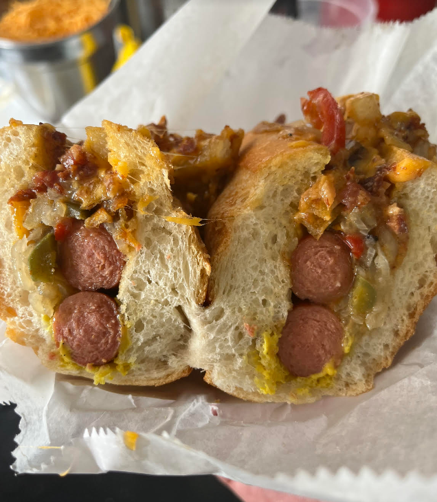 Spanky's hot dog