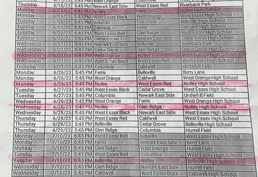 Copy Of Schedule