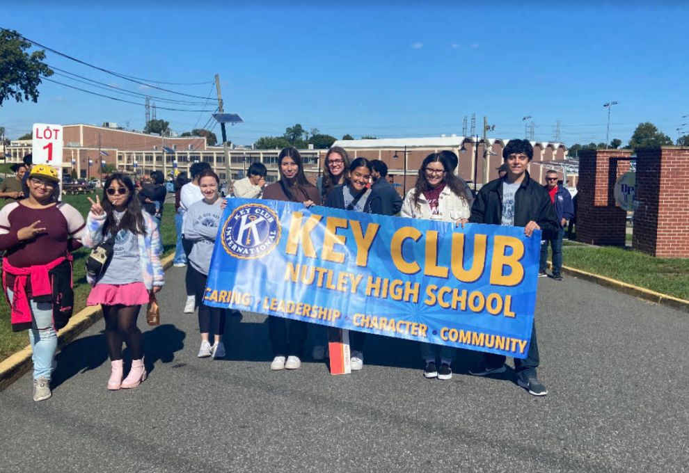 Key Club walking in the Nutley-Belleville Columbus Day Parade