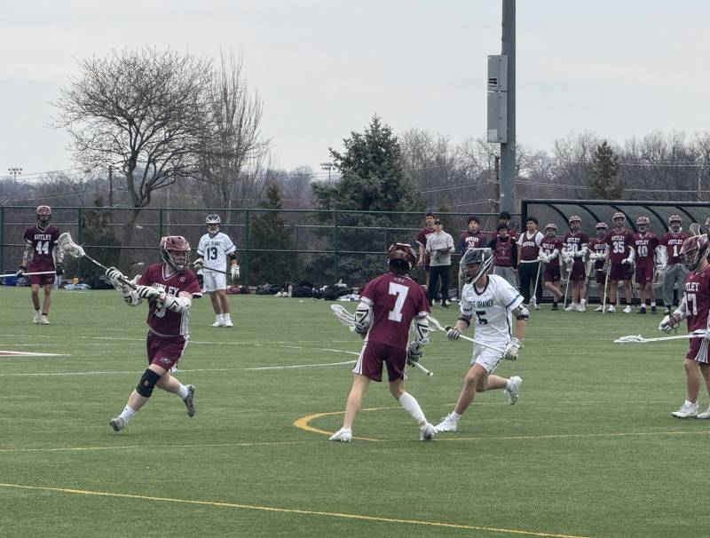 Midfielder Finn Carney on the attack