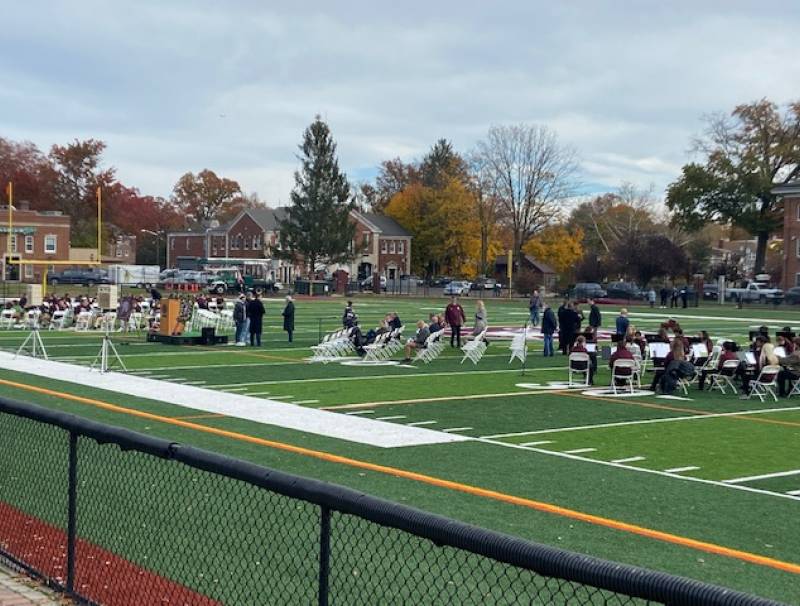 Nutley citizens gather at the Oval to commemorate Steve DiGregorio 