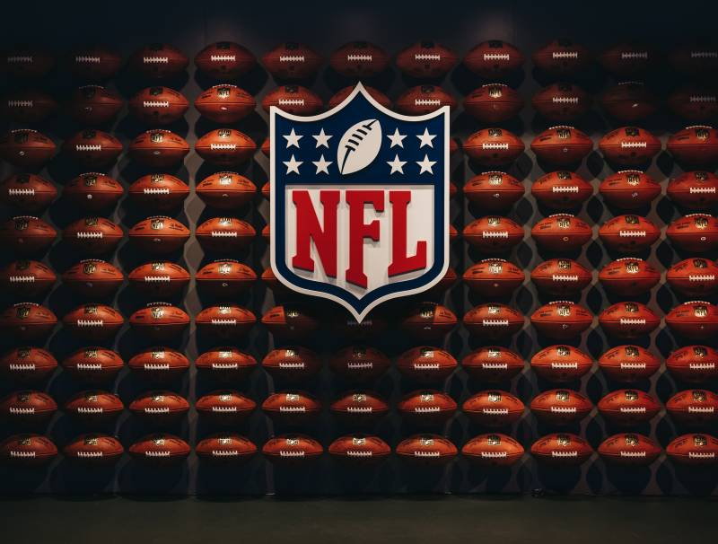 NFL logo that represents lawsuit's impact on the league. 