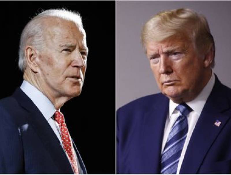 Picture of Joe Biden (left) and Donald Trump (right).