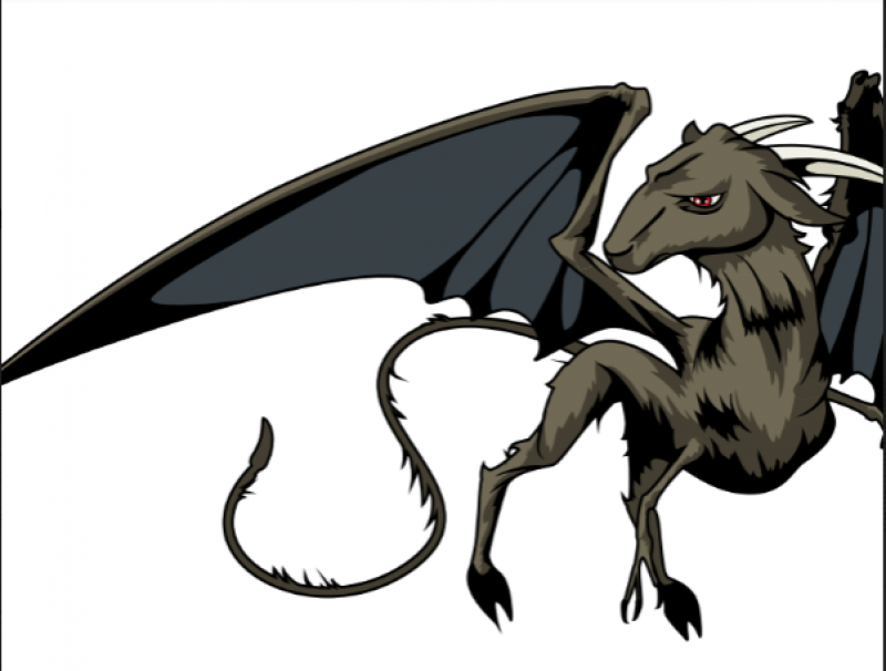 An illustration of what the Jersey Devil is interpreted to look like