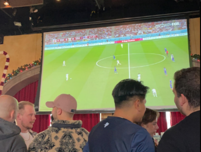 People Watching The USA vs. England Game 