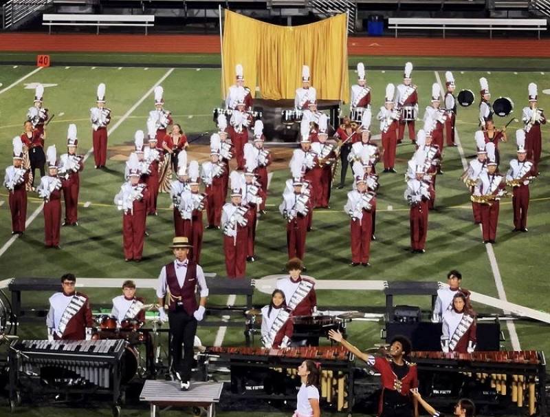 The NHS Marching Band at one of their Competitions 