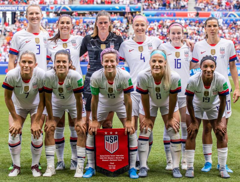 The USWNT after a match
