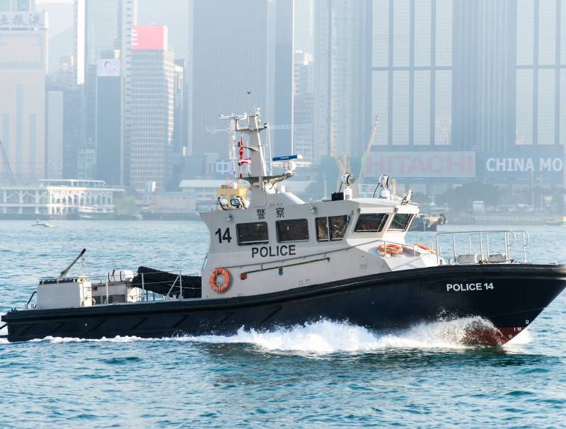 Chinese Coast Guard ship sails near Beijing, December 2014.  